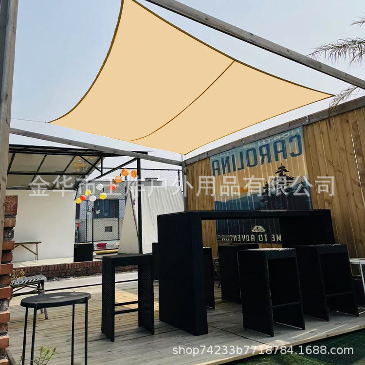 Sunshade canvas210D Outdoor Camping Sunshade Portable Sun Protection Rainproof Canopy Outdoor Awning Courtyard Pool Sunshade Sail