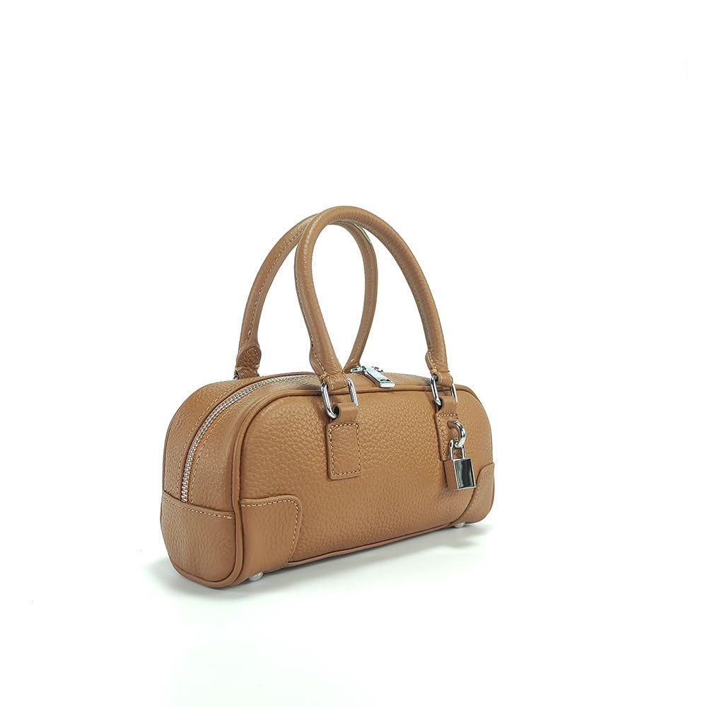 Niche Genuine Leather Women's Boston Handbag2025New Simple Fresh Pillow Bag Versatile Shoulder Crossbody Bag