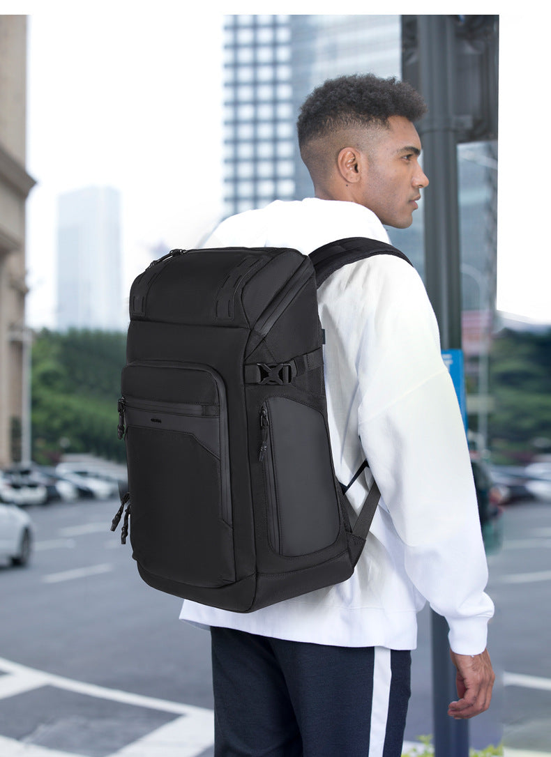 ozuko Casual Backpack Men's Computer Backpack Waterproof Oxford Cloth Large Capacity Commuting Travel School Bag