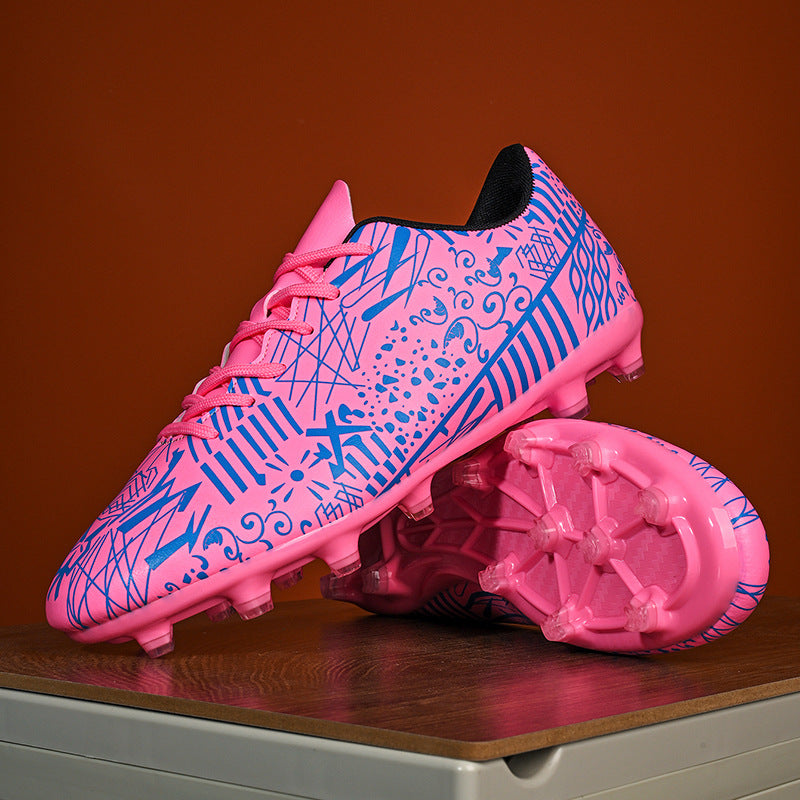 New Men's Football Shoes Low-Cut Long Spikes Broken Spikes Youth Student Professional Training Sports Shoes