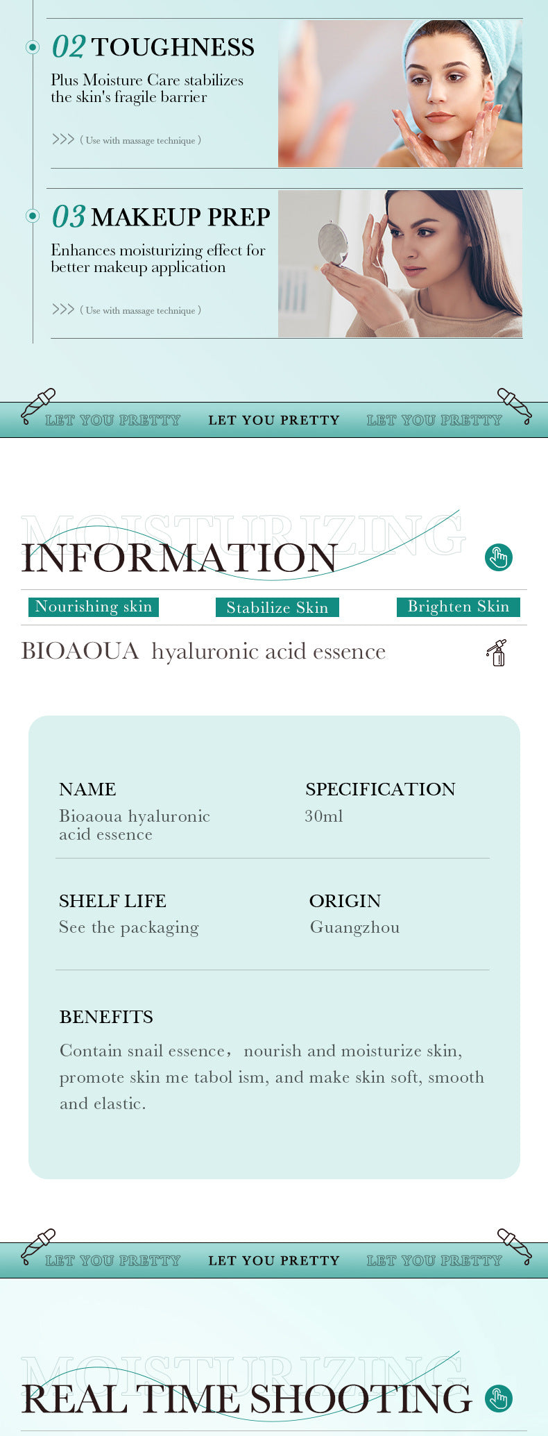 BIOAOUA Essence Series Hydrating and Nourishing Vitamins C Essence   Factory Direct Sales