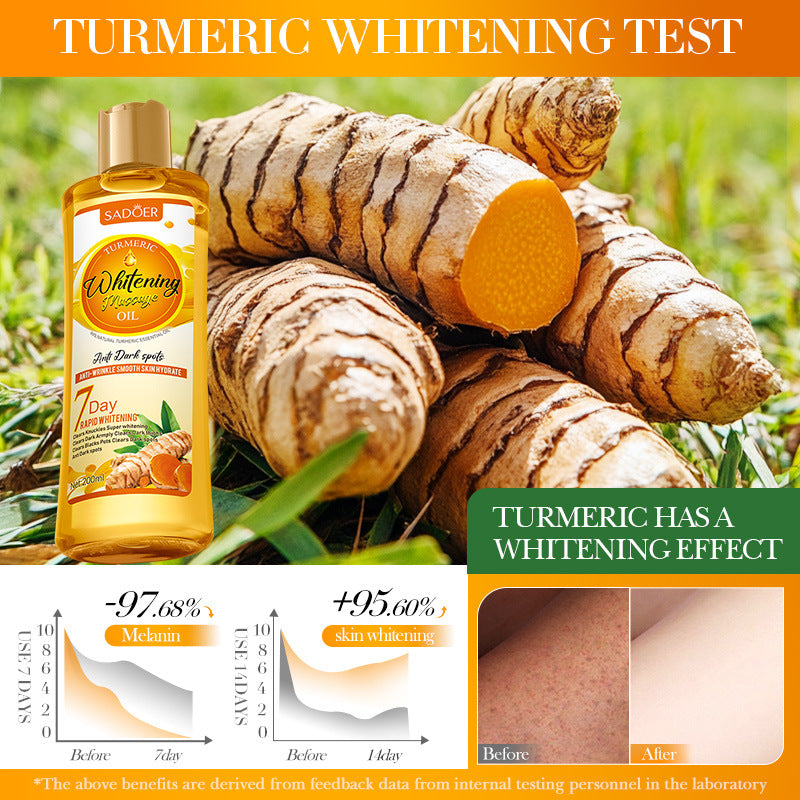 Turmeric Whitening Massage Essential Oil SADOER Moisturizing Body Universal Essential Oil Cross-Border Wholesale