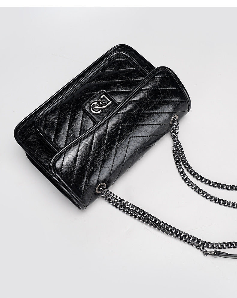 Chanel Style Quilted Chain Small Square Bag New Women's Single Shoulder Crossbody Bag Light Luxury Crossbody Bag Trendy Bohemian Bag