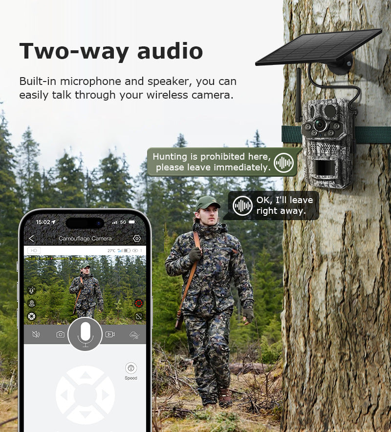 Private Model4G Camouflage Camera Camera Smart GPS Positioning AI Supports temperature detection recognition