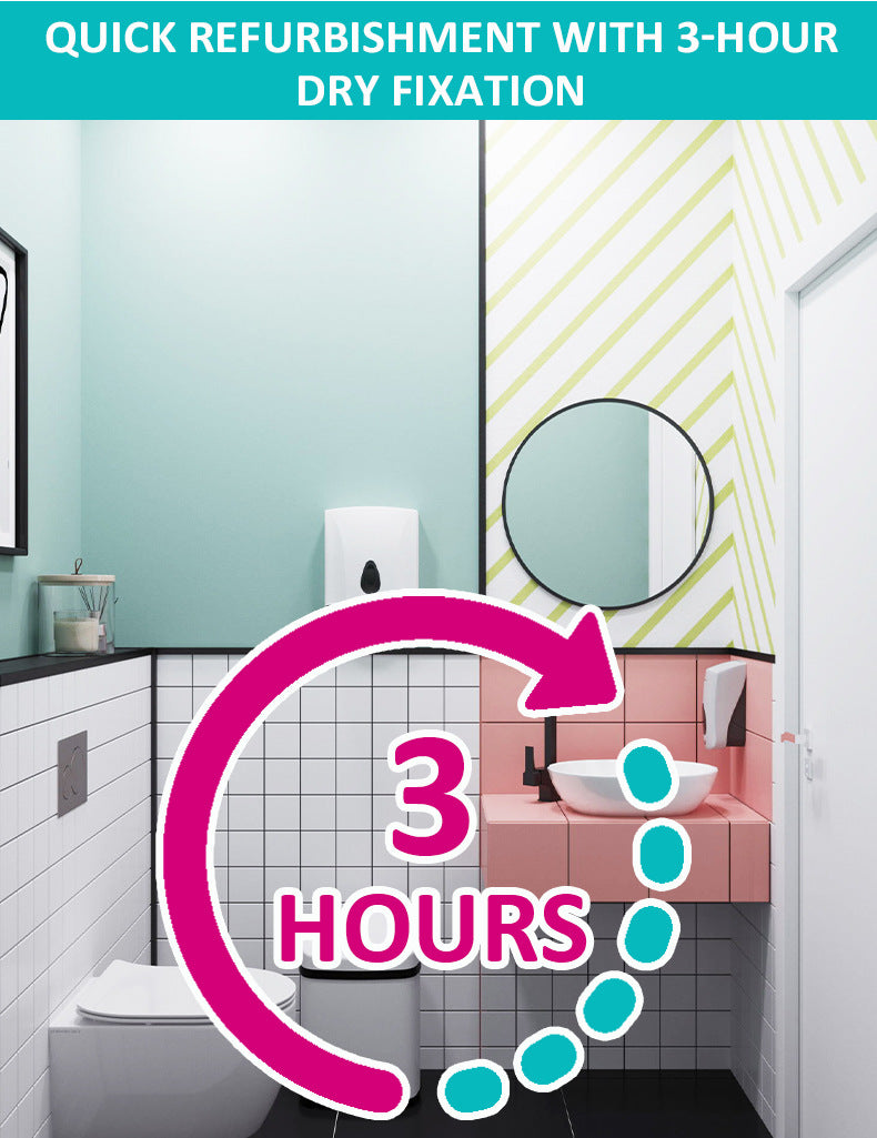 Water-Based Tile Paint Bathroom Floor Tile Color Change Renovation Coating Toilet Glass Wear-Resistant Waterproof Paint Matte