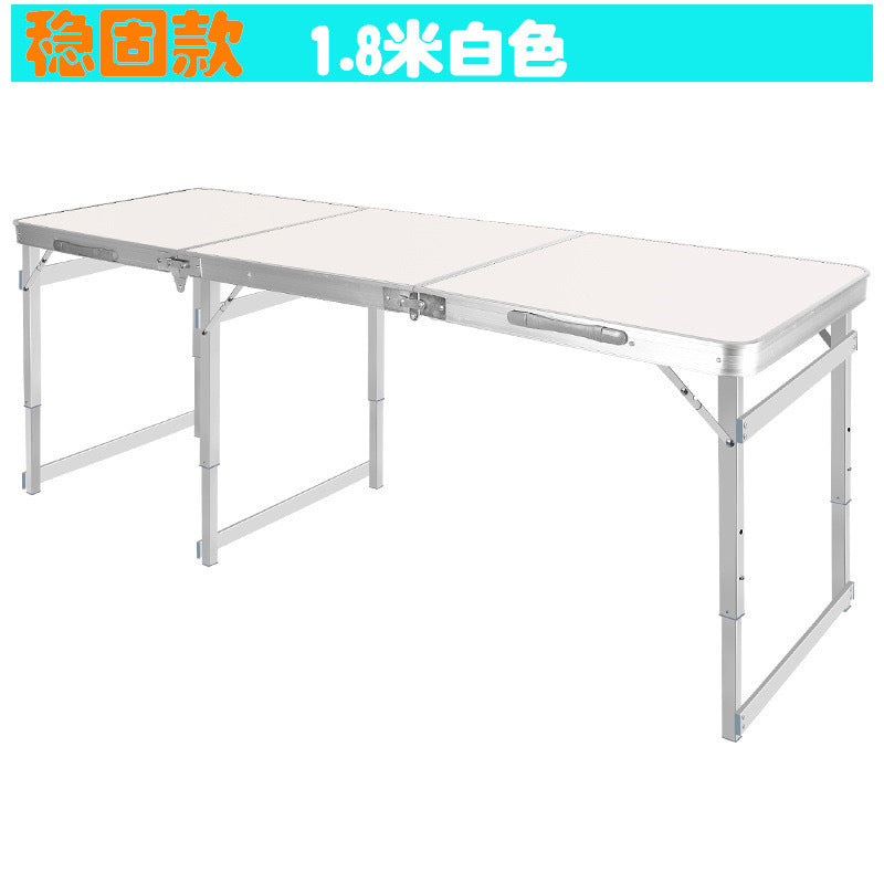 In Stock Dropshipping Outdoor Folding Table Aluminum Alloy Simple Square Table Camping Stall Folding Table Portable Stall Table