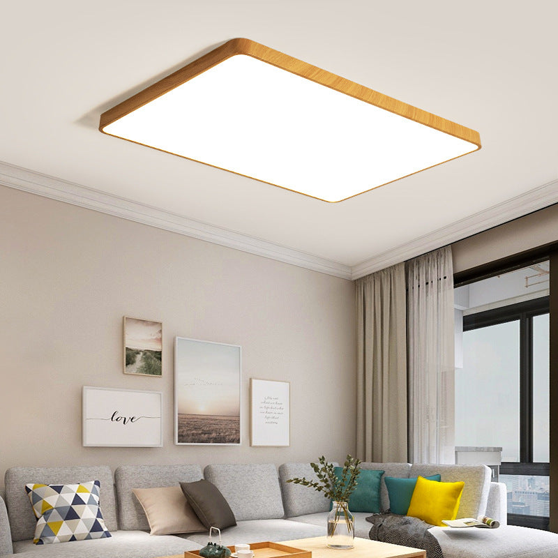Nordic Ultra-Thin Imitation Wood Grain Ceiling Light Round Modern Minimalist led Room Bedroom Lamp Iron Art Balcony Living Room Lamp