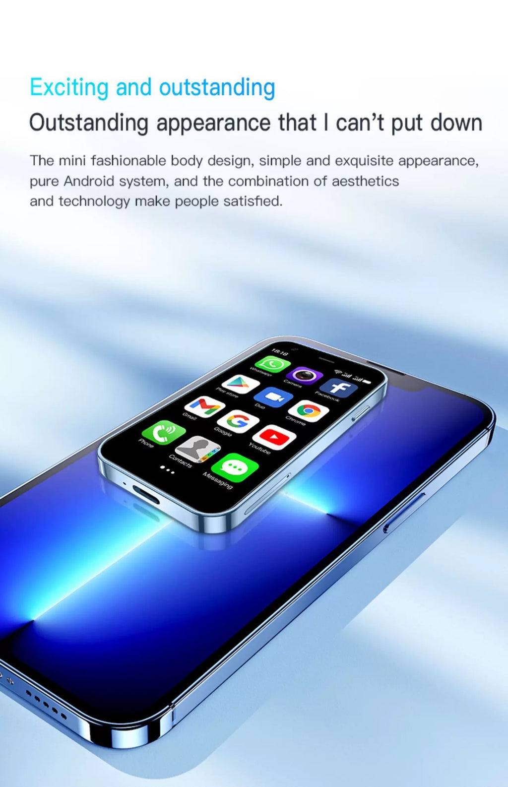 New Mobile Phone XS15 Smartphone Dual SIM Mini Phone Straight Touch Screen Android3G Hot-selling Small Mobile Phone
