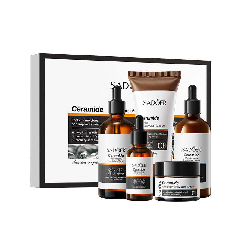 Ceramide Moisturizing and Brightening Set SADOER Moisturizing and Hydrating Set Box Cross-Border Wholesale
