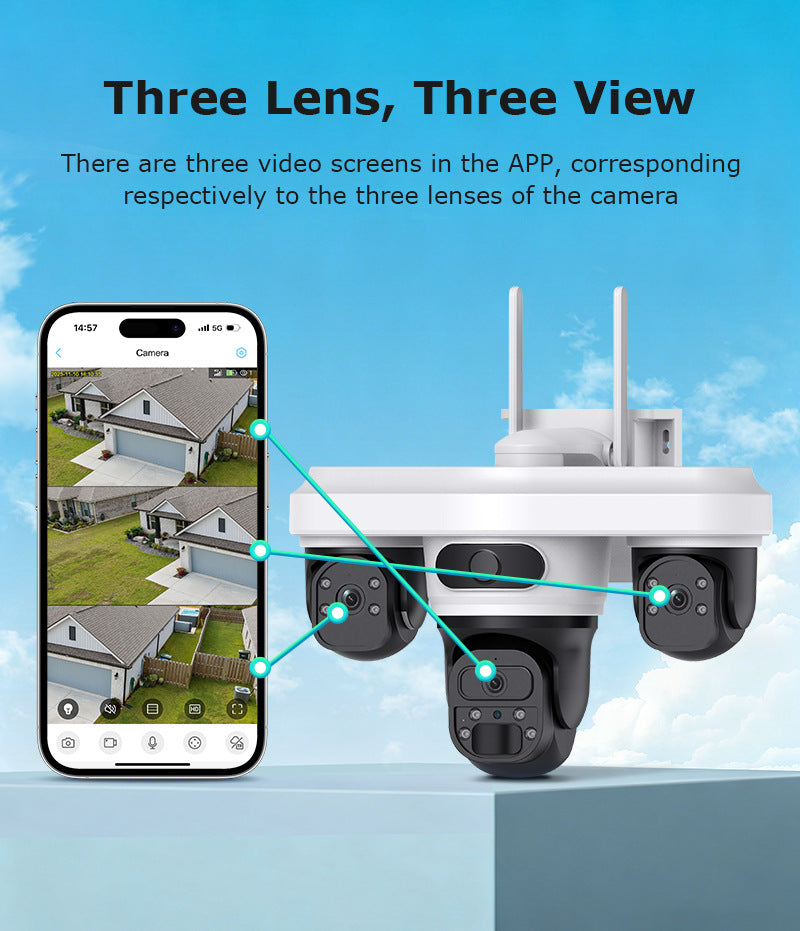 New Product AOV Solar Camera Trinocular Solar Camera9MP High Definition Full Color AOV Camera