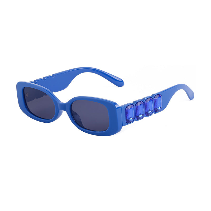 European and American Style Small Frame Sunglasses for Women with Rhinestones, Square Frame Sunglasses for Men, Wholesale Glasses sunglasses