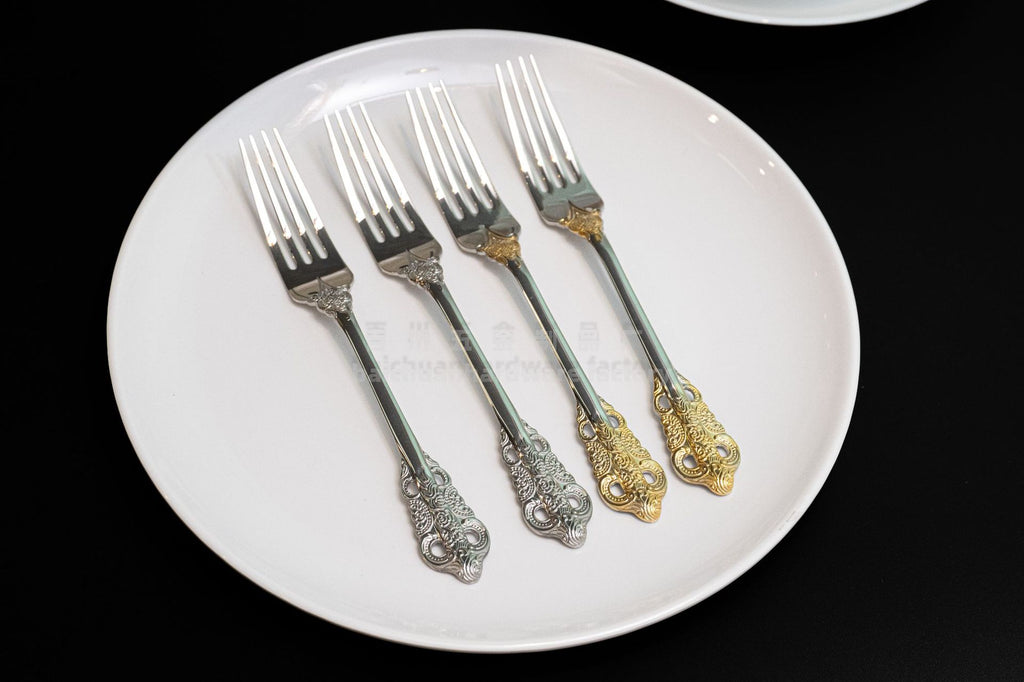 Court316Stainless Steel Tableware Cake Fruit Fork Home Hotel Dessert Fork Western Food Gift Wholesale