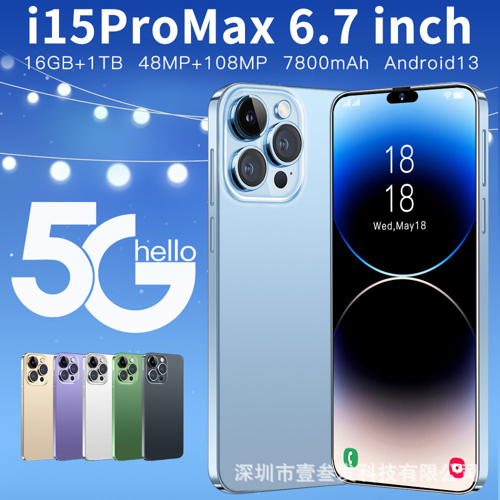 New Mobile Phone i15 Pro MAX 16+1TB HD Large Screen In Stock Android New Smartphone