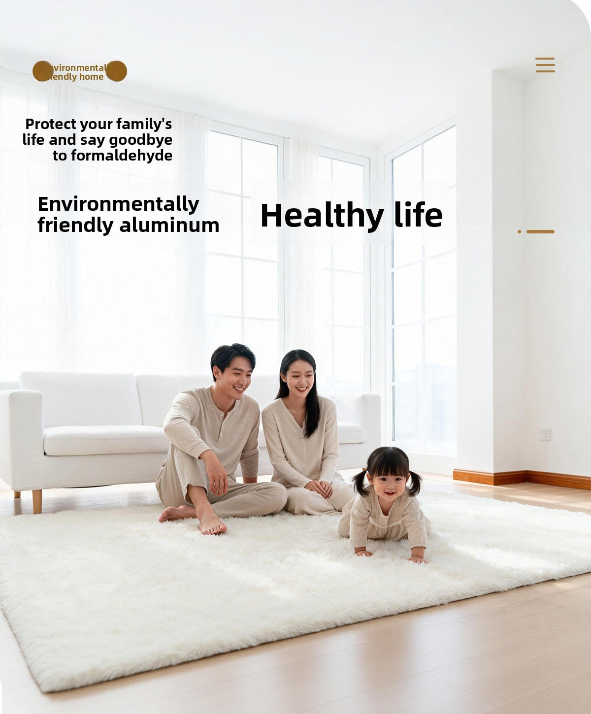 Thickened aluminum alloy skirting board with trendy metal clips for hotels6cm Minimalist Skirting Board