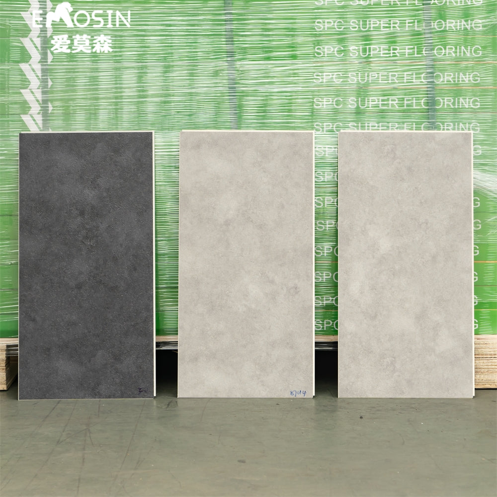Waterproof 4mm 5mm 6mm Interlock PVC Plastic Vinyl Plank Sheet Click Ceramic Look Like Stone Marble Spc Flooring Tiles