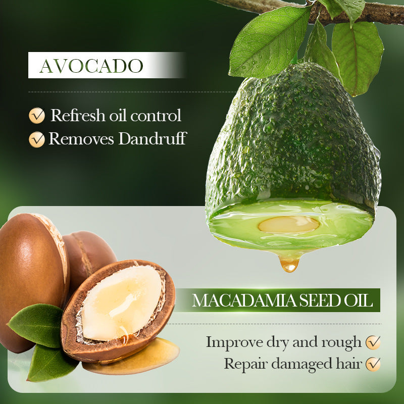 Avocado Anti-Dandruff Oil Control Shampoo SADOER Fluffy Deep Cleansing Shampoo  Wholesale