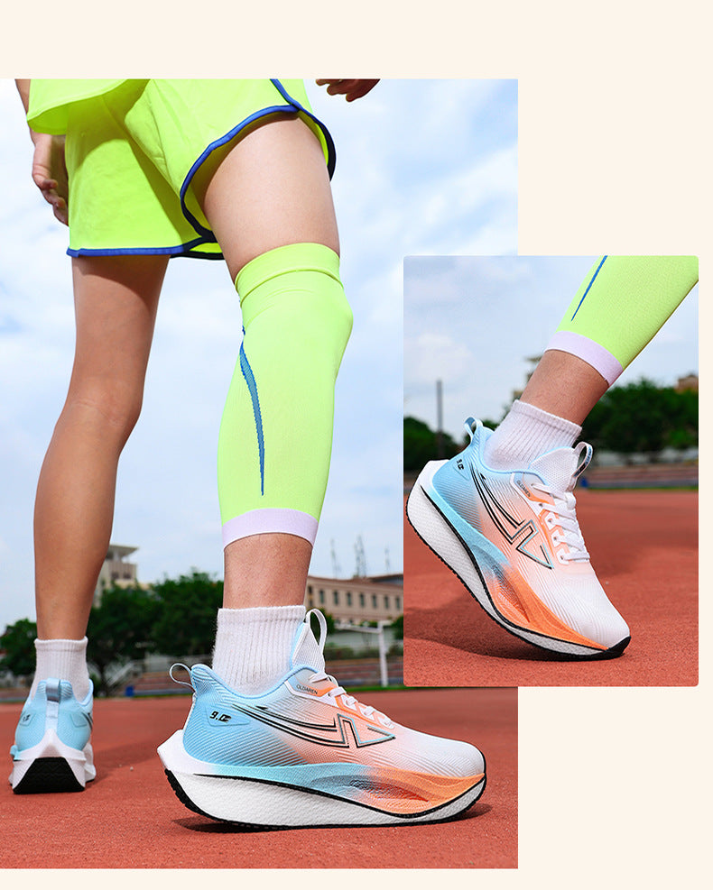 Mesh Men's Shoes New Thick-Soled Breathable Trendy Running Shoes Lightweight Shock-Absorbing Non-Slip Running Travel Shoes Casual Sports Shoes