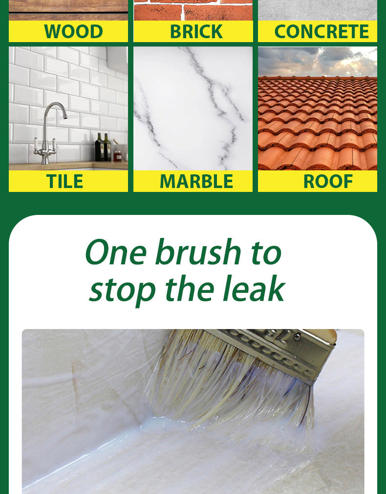 Transparent Waterproof Adhesive for Exterior Walls and Bathrooms, Leak Repair Adhesive, No Brick Smashing, Floor Waterproof Adhesive, Nano Coating