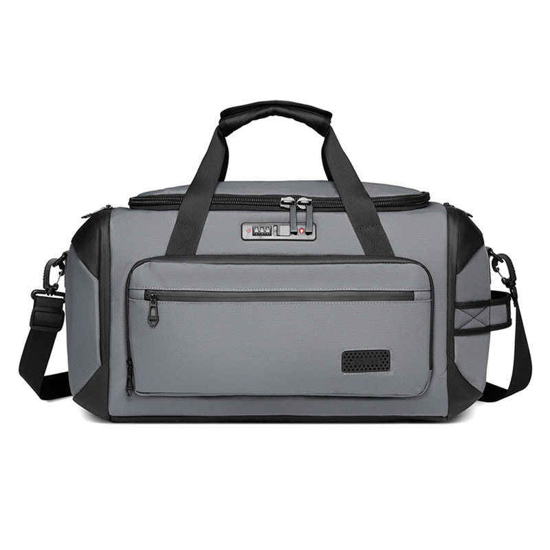 OZUKO Travel Bag Fitness Handbag Large Capacity Dry Wet Separation Can Be Inserted Into The Trolley Short Distance Business Trip Sports Men's Bag