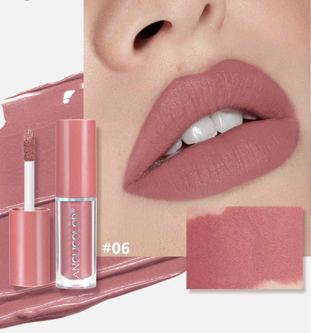 12Color Lip Glaze Set Velvet Matte Matte Lip Gloss Non-Fading Liquid Lipstick European and American Makeup