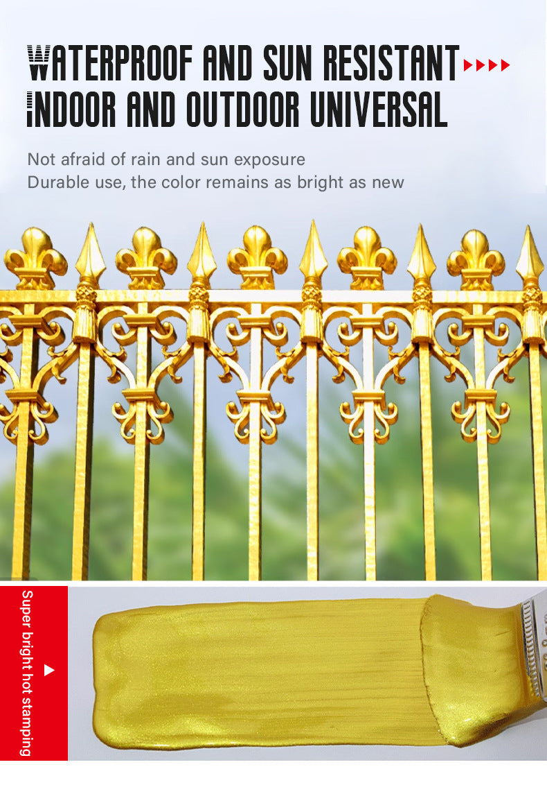 Gold and Silver Latex Paint baolisi Iron Art Steel Color Steel Tile Renovation Coating Anti-Rust Industrial Metal Paint