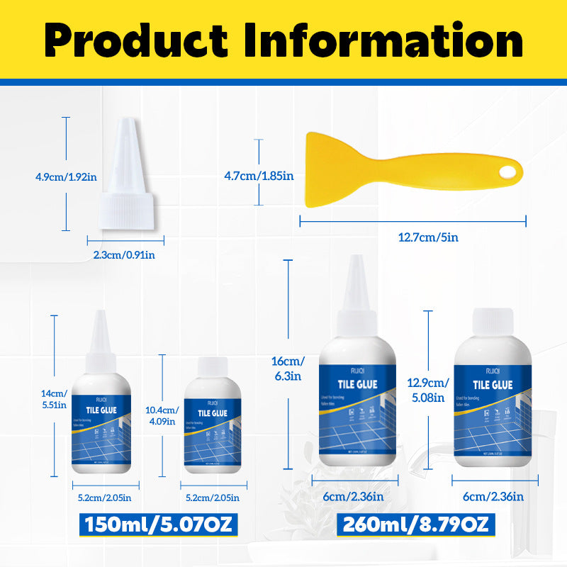 New Small Round Bottle Tile Adhesive for Wall and Floor Tiles, Cement Deformation Strong Bonding Agent, Void Penetration Repair Glue