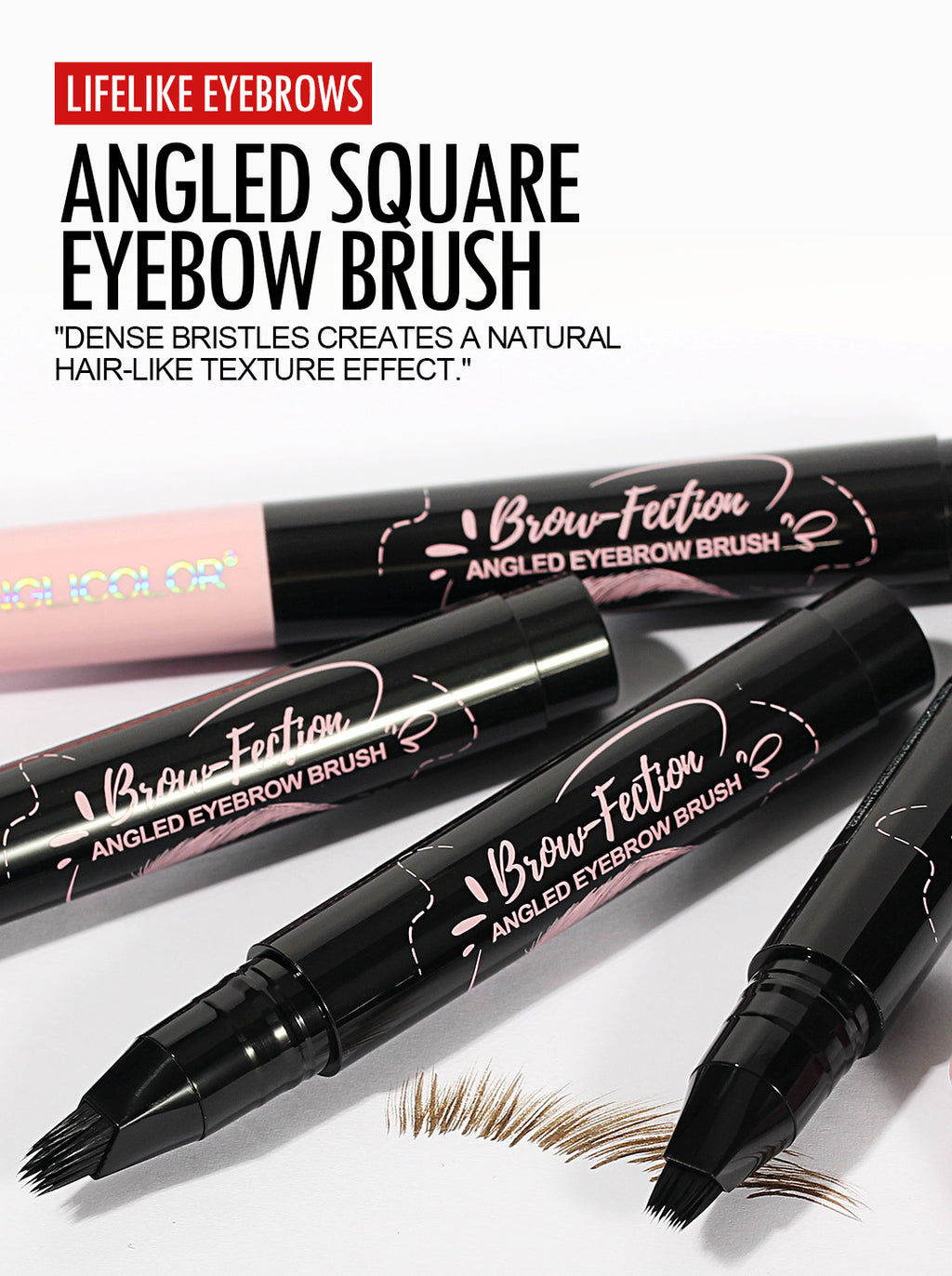 Specially Designed Multi-Pronged Plush Waterproof Eyebrow Pencil Long-Lasting Non-Fading Liquid Eyebrow Pencil for Distinct Wild Eyebrows