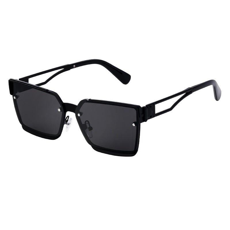 European and American Retro Punk Style Square Frame Sunglasses for Women Outdoor Sunshade Sunglasses for Men High-end Glasses Wholesale