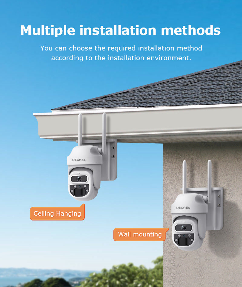 Factory Direct Sales4G Wireless solar camera with multi-zone coverage300Wanshuang Night Vision Garage Corridor Monitoring