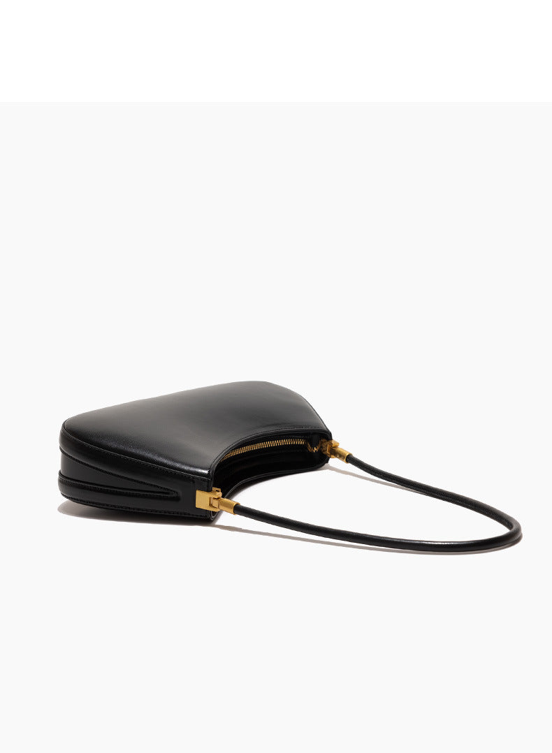European and American Niche French Retro Underarm Fashion Women's Bag Light Luxury Simple Large Capacity Handbag Women's Single Shoulder Baguette Bag