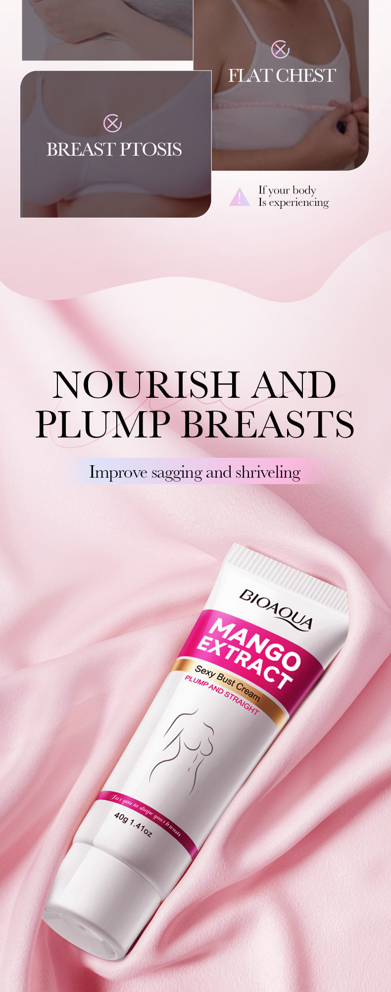 Mango Breast Enhancement Cream40g BIOAOUA Breast Firming and Plumping Massage Care  Wholesale