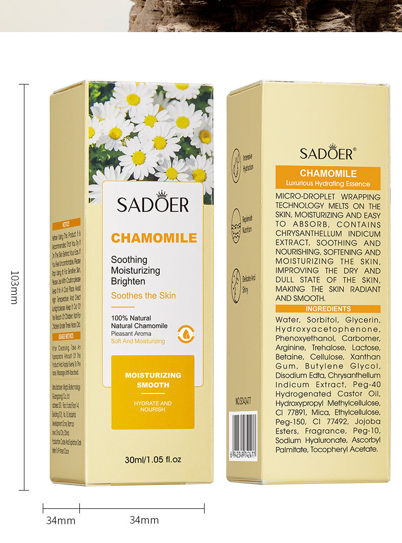 Plant Essence Serum SADOER Aloe Vera Rose Chamomile Hydrating Moisturizing  Foreign Trade Wholesale