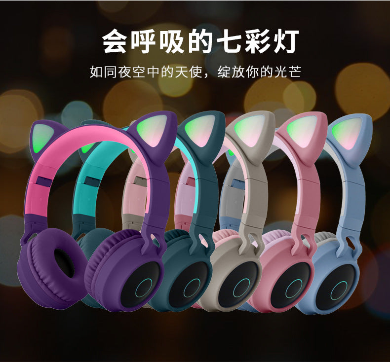 Hot-selling Wireless Bluetooth Cute Over-ear Headphones with Long Battery Life