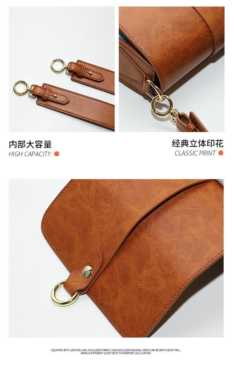 Women's Summer New Trend Retro Small Square Bag Personality Stylish Color-Block Shoulder Bag High-Quality Crossbody Bag for Women