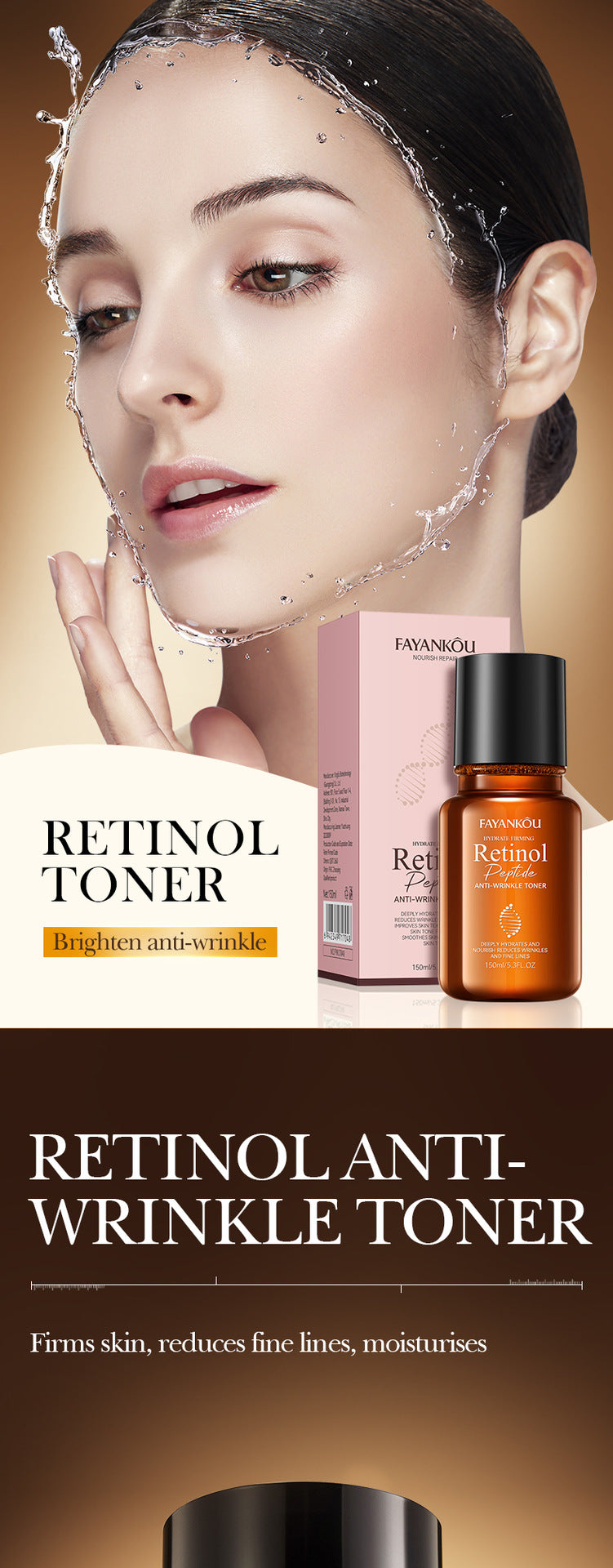 Retinol Peptide Skincare Series  FAYANKOU Amino Acid Facial Cleanser  Wholesale