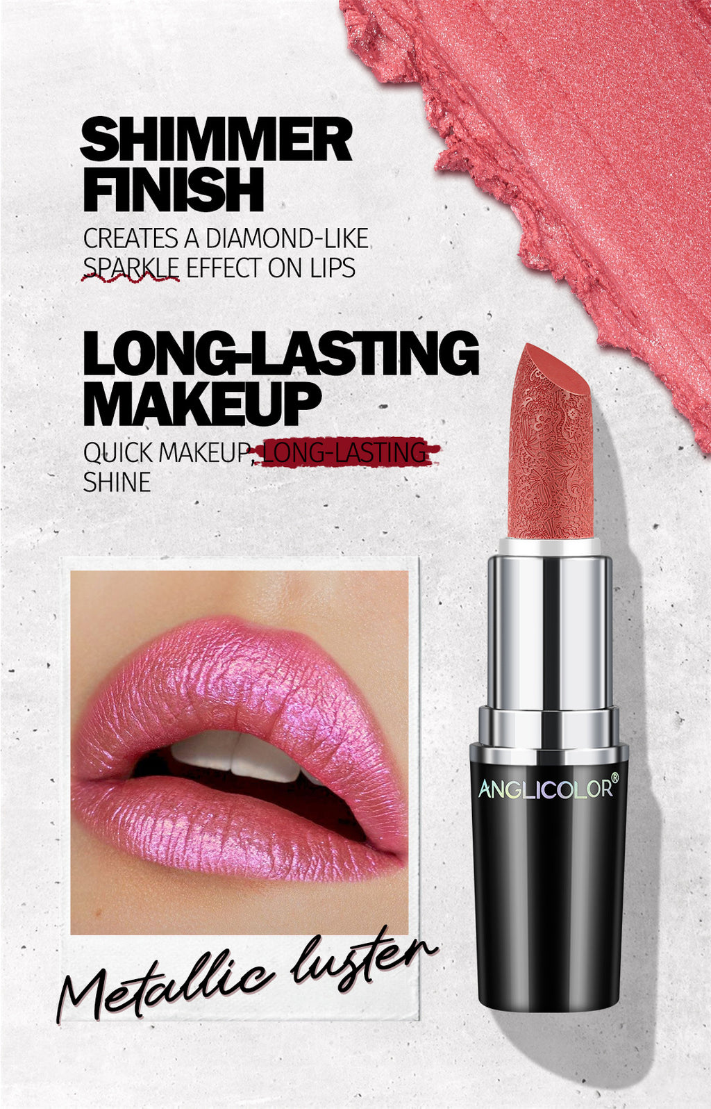 Specially designed for makeup, non-smudging, non-stick cup lipstick, pearlescent moisturizing lipstick, pearlescent nourishing moisturizing color-changing lip balm