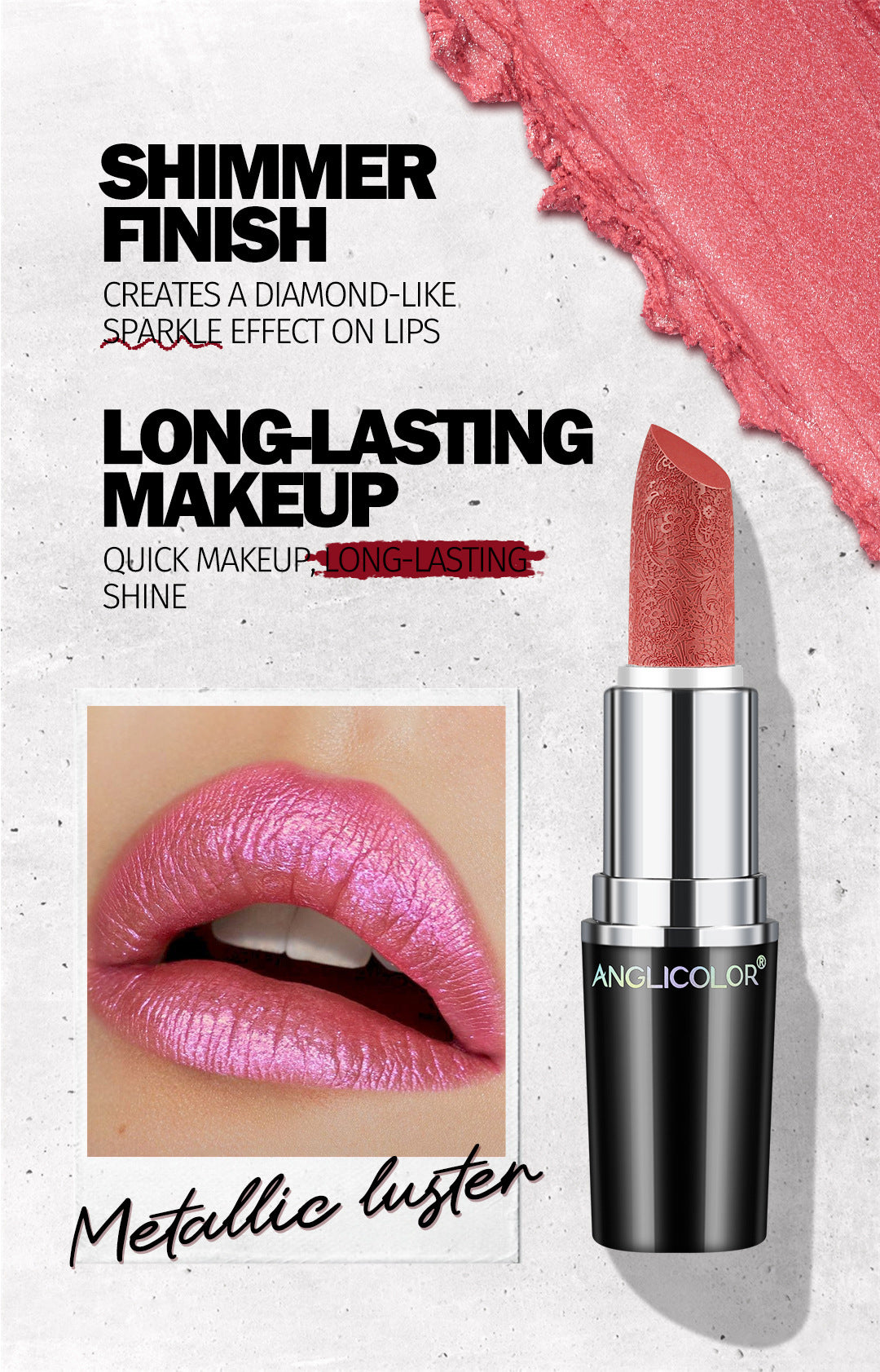 Specially designed for makeup, non-smudging, non-stick cup lipstick, pearlescent moisturizing lipstick, pearlescent nourishing moisturizing color-changing lip balm