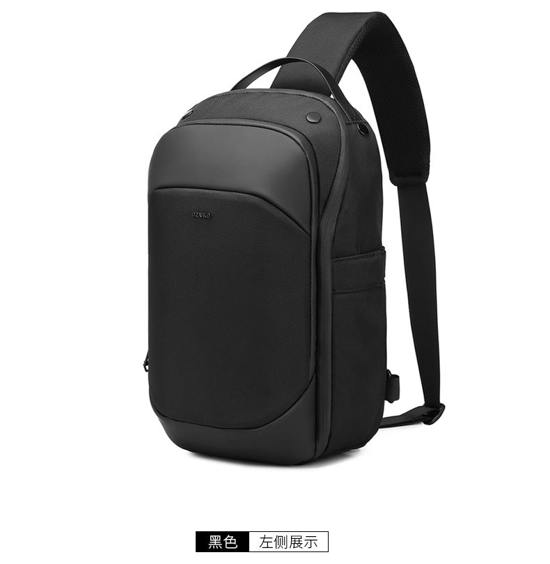 OZUKO Business Chest Bag Men's Large Capacity Waterproof Crossbody Bag High-end trendy brand simple commuter portable bag
