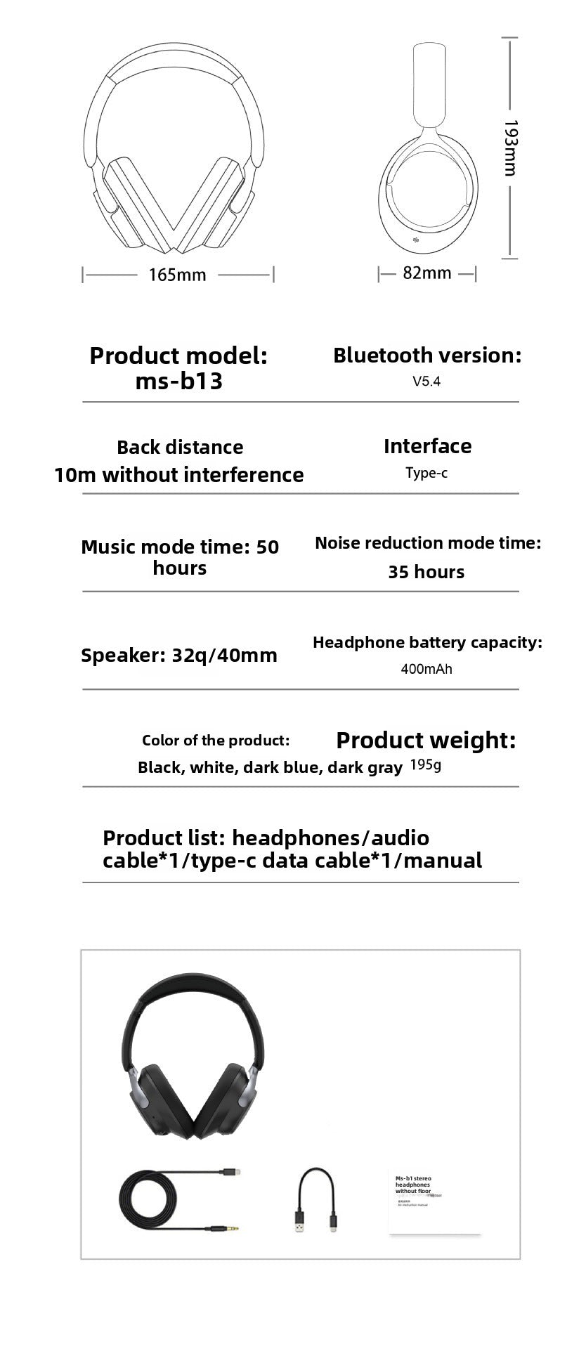 Headphones Wireless Bluetooth Compatible with Apple and Android Long Battery Life Low Latency Hot Sale Wholesale
