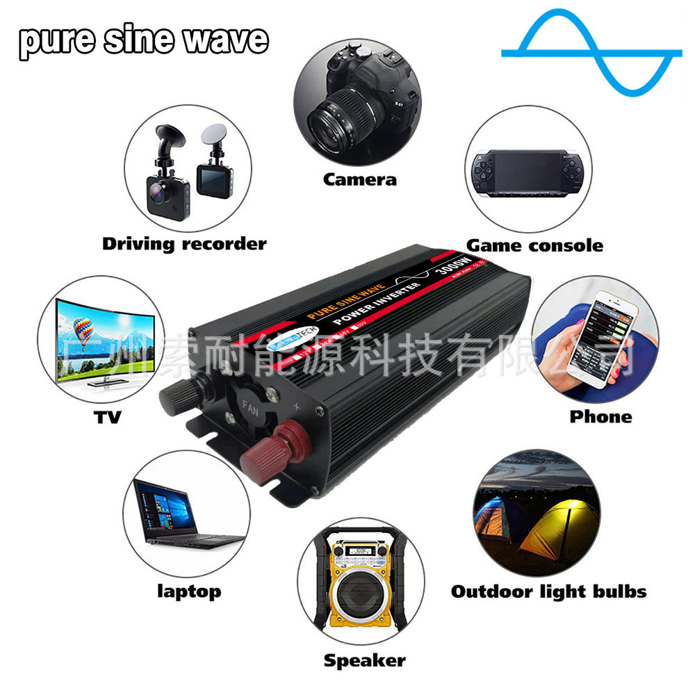 500W Pure Sine Wave Inverter DC12V/24V/48V/60V Turn AC220V Wish AliExpress Platform Export
