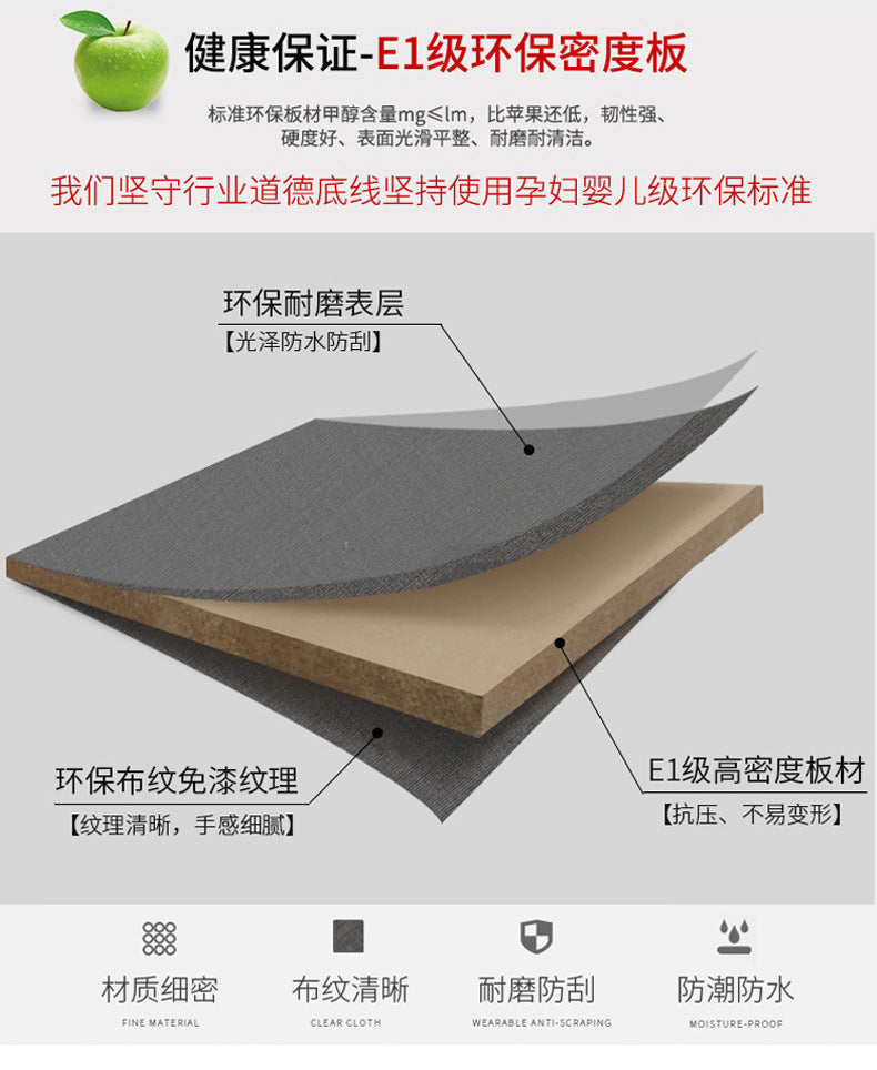 Technology Cloth Bed1.8Small Apartment Bedroom Double Bed Gray High Box Storage Bed with Technology Fabric Wear-Resistant Bed