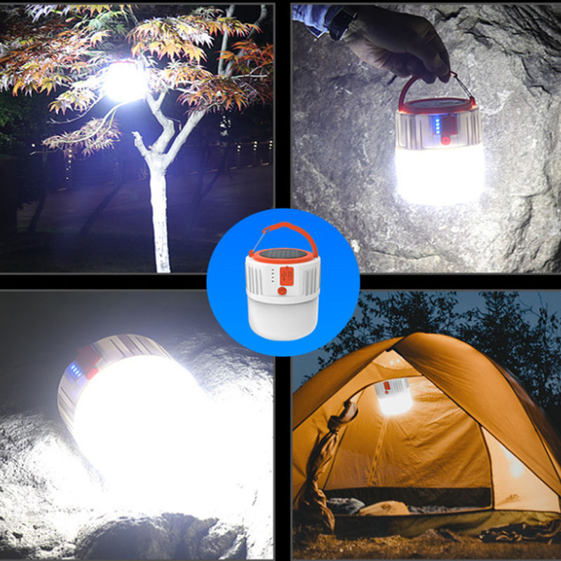 Outdoor Solar Rechargeable Bulb Tent Light Emergency Light Camping Light Household Power Outage Light with Remote Control