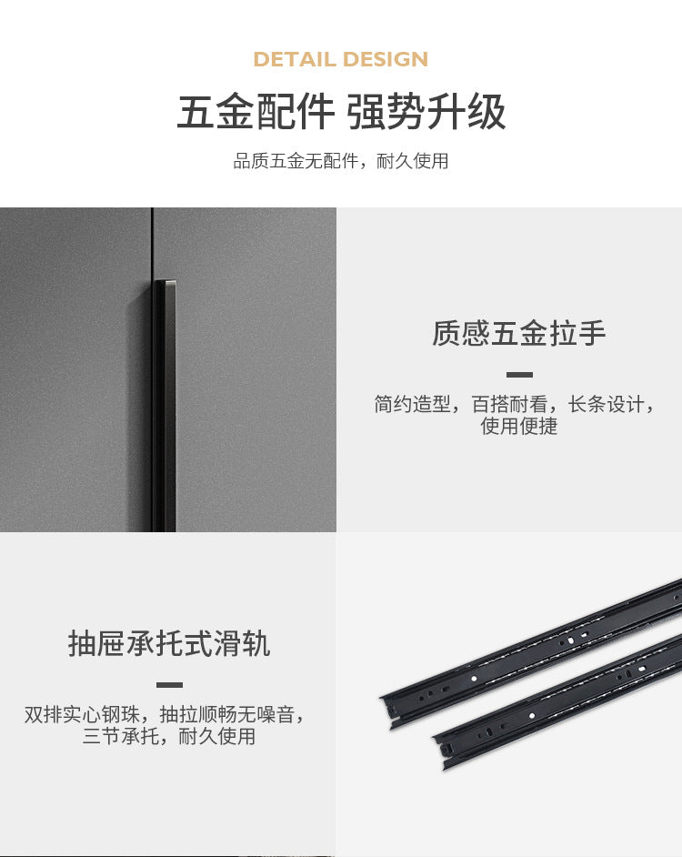 Flat Door Wardrobe for Home Bedroom, Easy Assembly, Suitable for Rental Rooms, Small Apartments, Three-Door, Four-Door, Five-Door, Six-Door Large Wardrobe