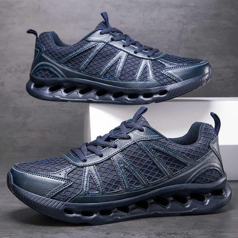 Autumn New Lightweight Shock Absorption Anti-Slip Sports Shoes Large Size Breathable Mesh Casual Shoes Men's Fashion Running Shoes