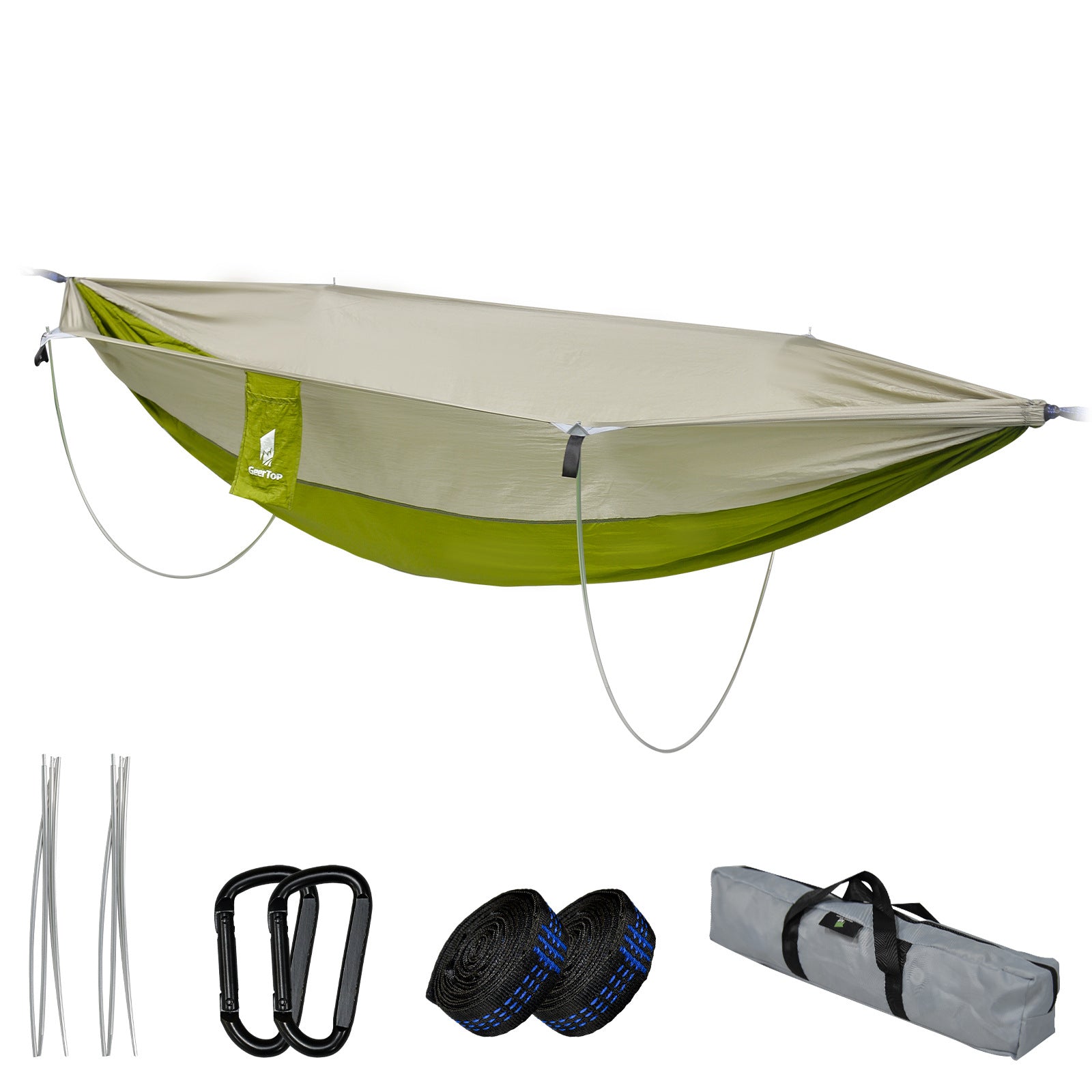 Outdoor Hammock Travel Gear Anti-Rollover Nylon Swing Mosquito Net Hammock Camping Sunshade