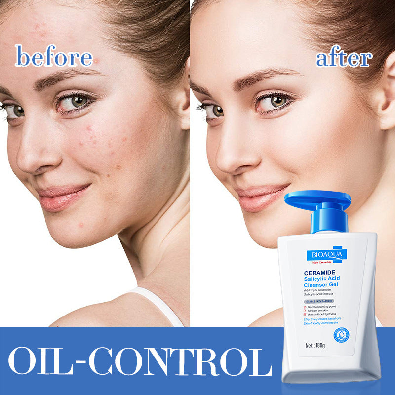BIOAOUA Ceramide Salicylic Acid Cleansing Gel Cleansing facial cleanser   wholesale