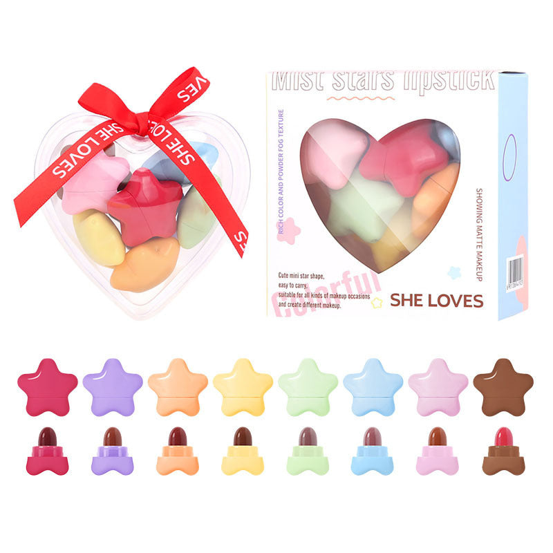 Lucky star8Color Little Star Lipstick Set Matte Velvet Lipstick Gift Box