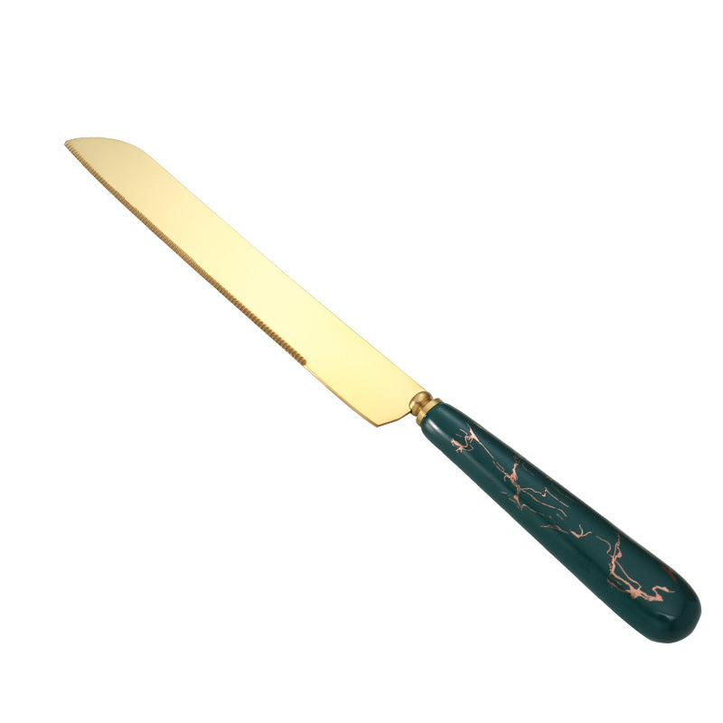 Ceramic Handle Stainless Steel Knife and Spatula Gift Set Creative Baking Tools Cheese Knife Butter Knife Cake Spatula Pizza Spatula