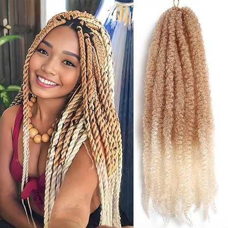 Wig African Big Hair Caterpillar Export Wholesale Synthetic Crochet Hair Fluffy Small Curls Multi-color Marley Hair