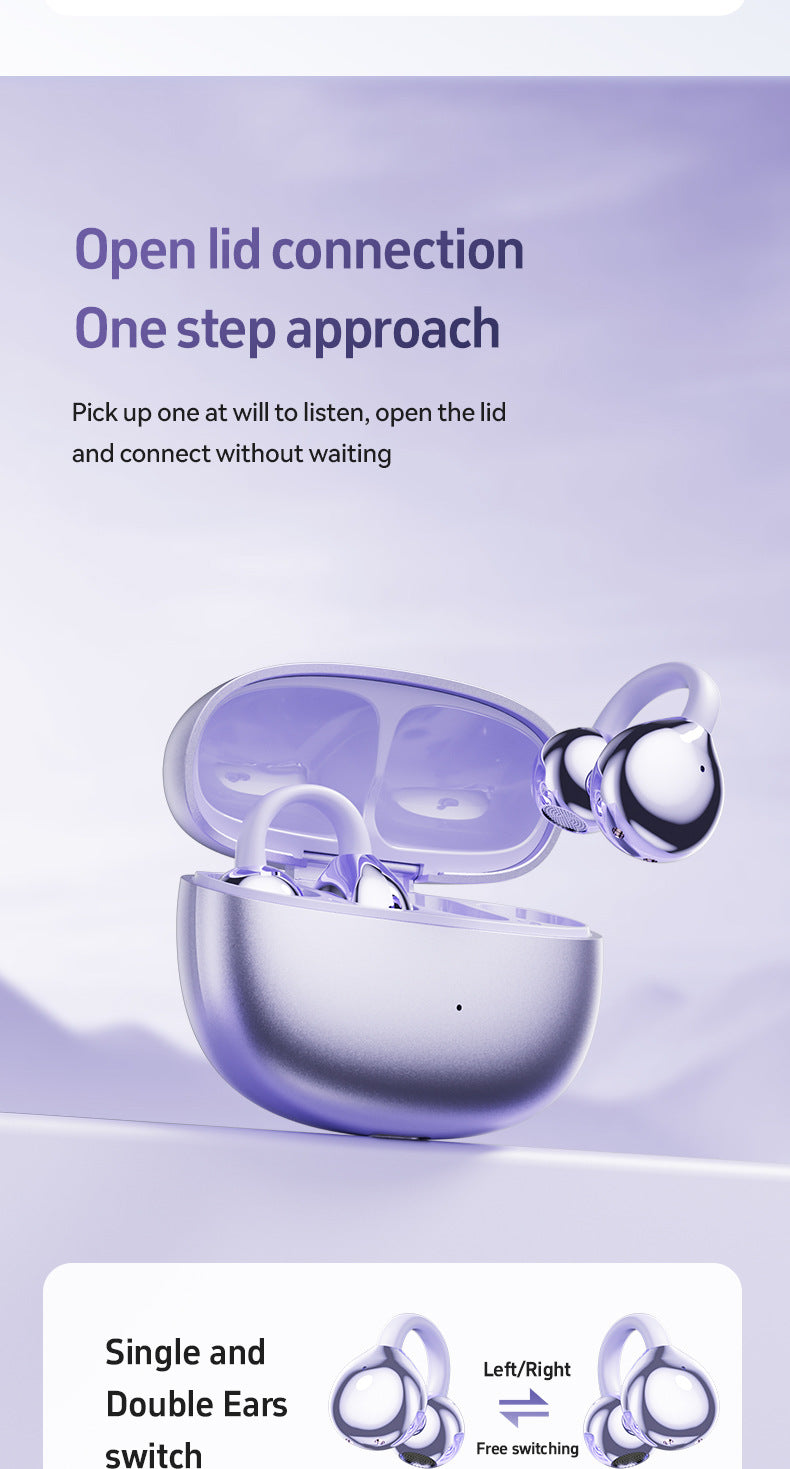 Popular M108Bone Conduction Ear Clip Bluetooth Headset Ultra-Long Battery Life Noise Reduction True Wireless Bluetooth Headset